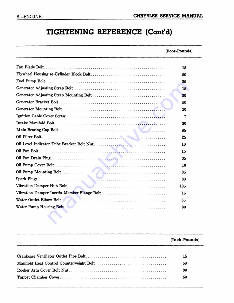 Chrysler 300 D C76-C300 1957 Service Manual Download Page 146