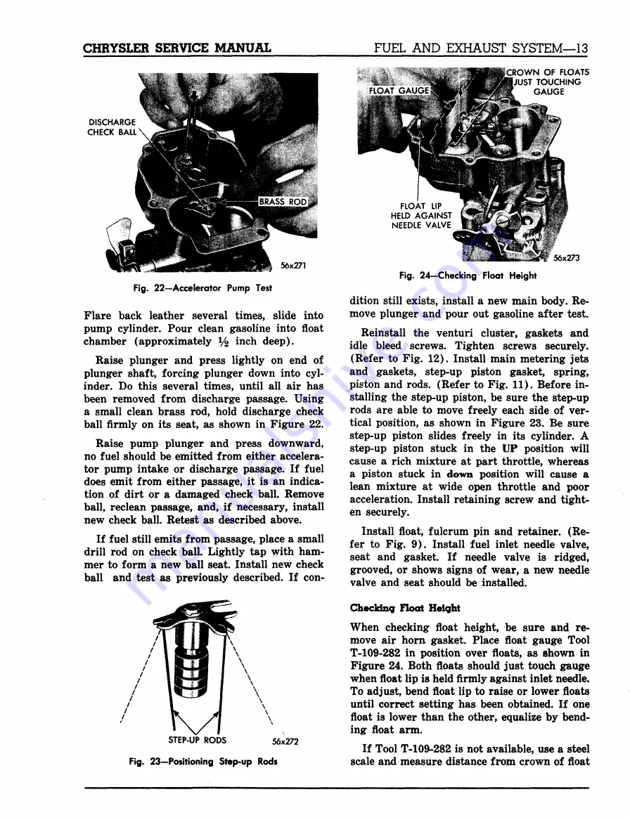 Chrysler 300 D C76-C300 1957 Service Manual Download Page 195