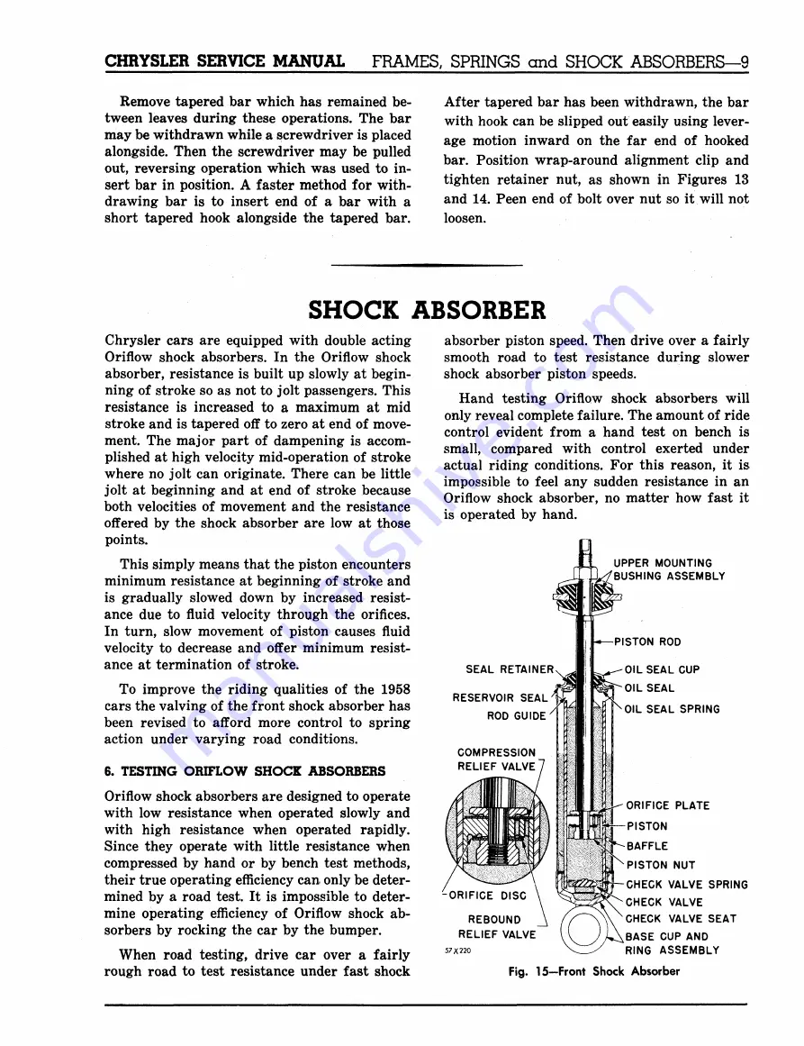 Chrysler 300 D C76-C300 1957 Service Manual Download Page 224