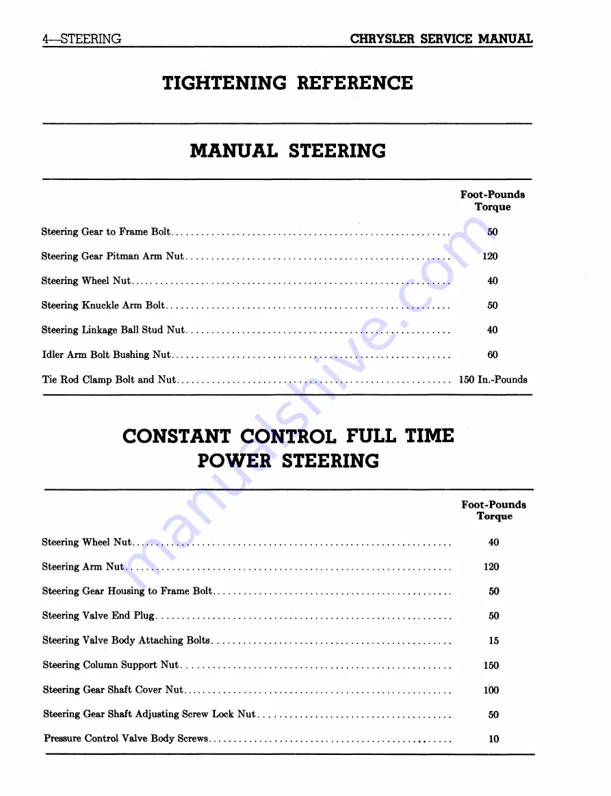 Chrysler 300 D C76-C300 1957 Service Manual Download Page 230