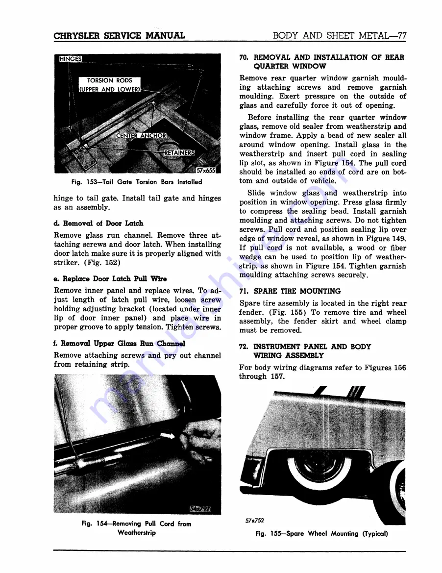 Chrysler 300 D C76-C300 1957 Service Manual Download Page 447