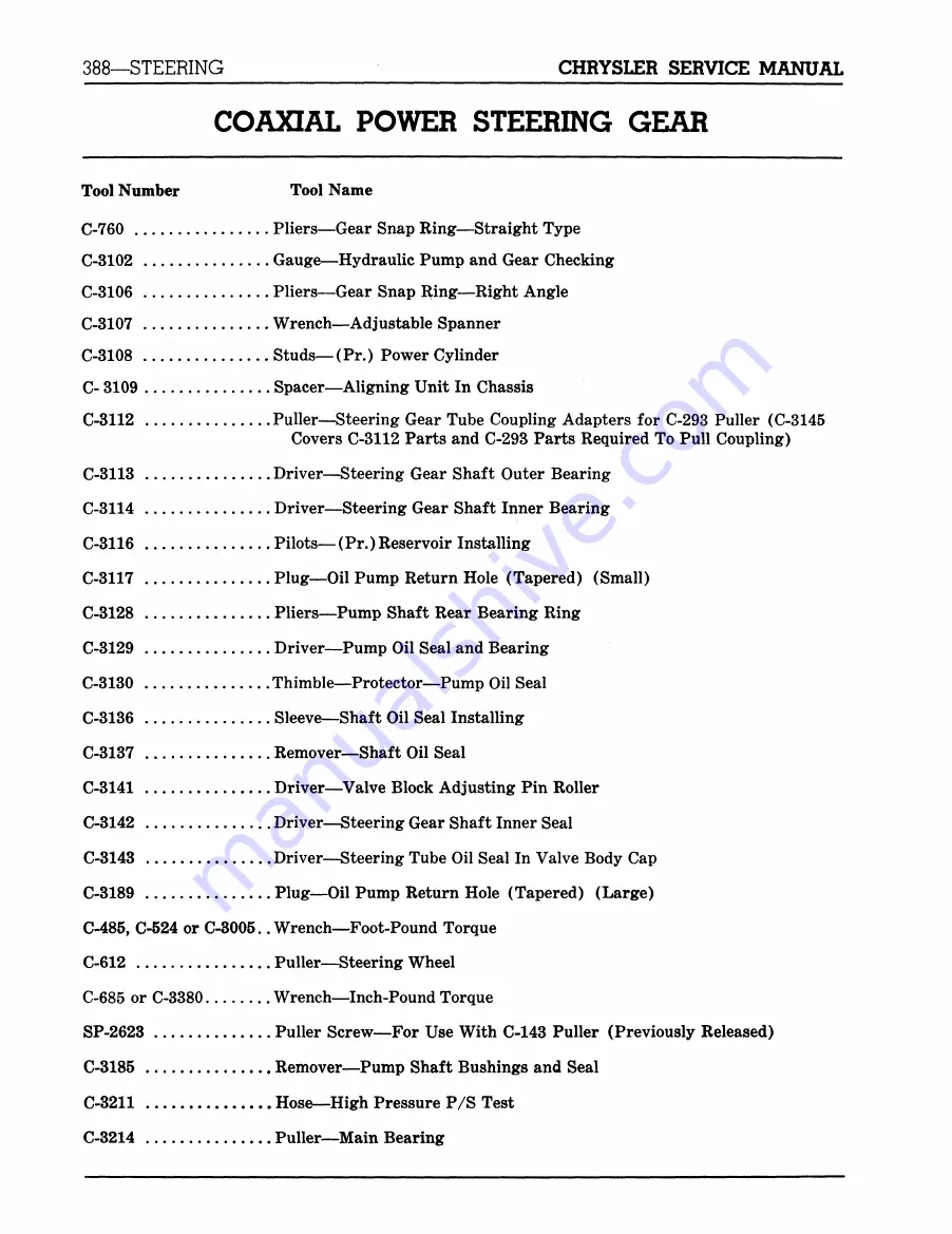 Chrysler C-67 Service Manual Download Page 3