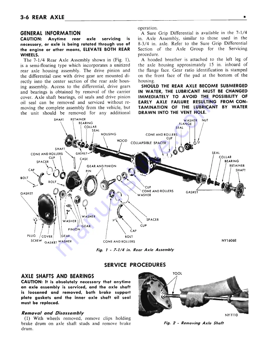 Chrysler CHRYSLER New Yorker 1972 Chassis Service Manual Download Page 63