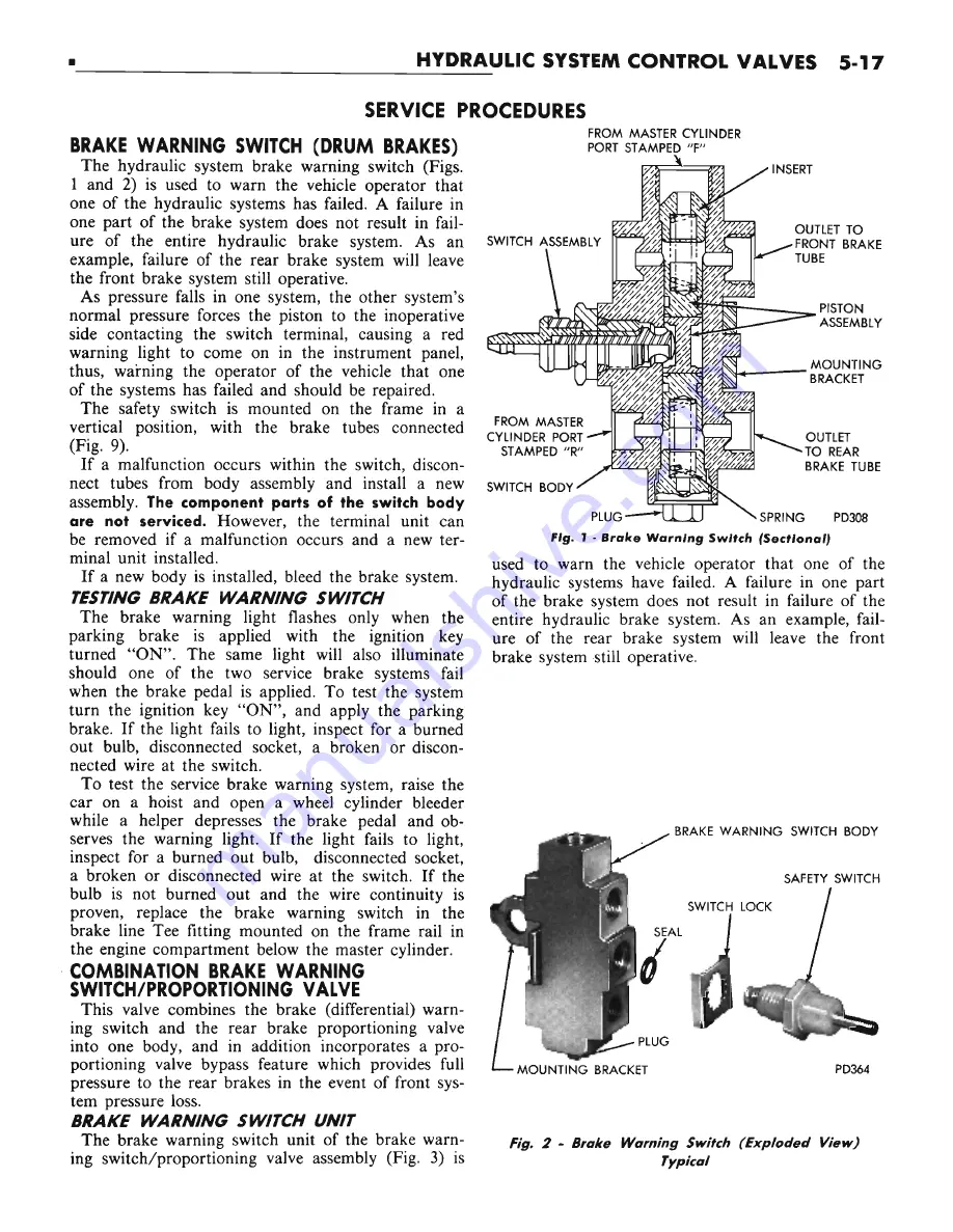 Chrysler CHRYSLER New Yorker 1972 Chassis Service Manual Download Page 137