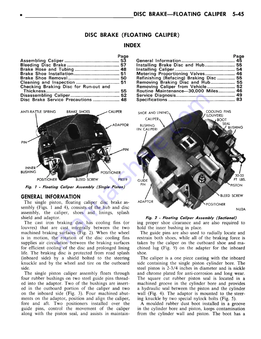 Chrysler CHRYSLER New Yorker 1972 Chassis Service Manual Download Page 165