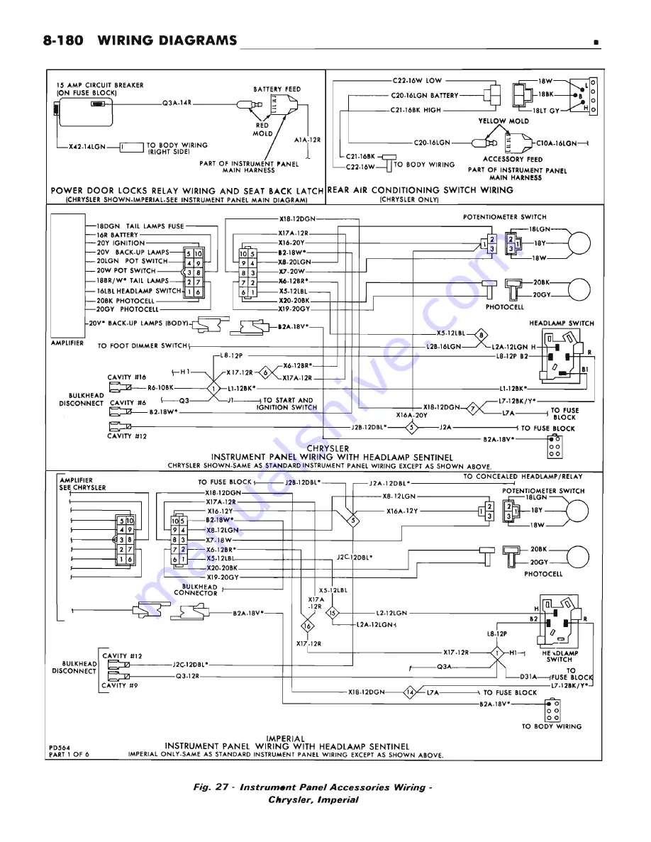 Chrysler CHRYSLER New Yorker 1972 Chassis Service Manual Download Page 413