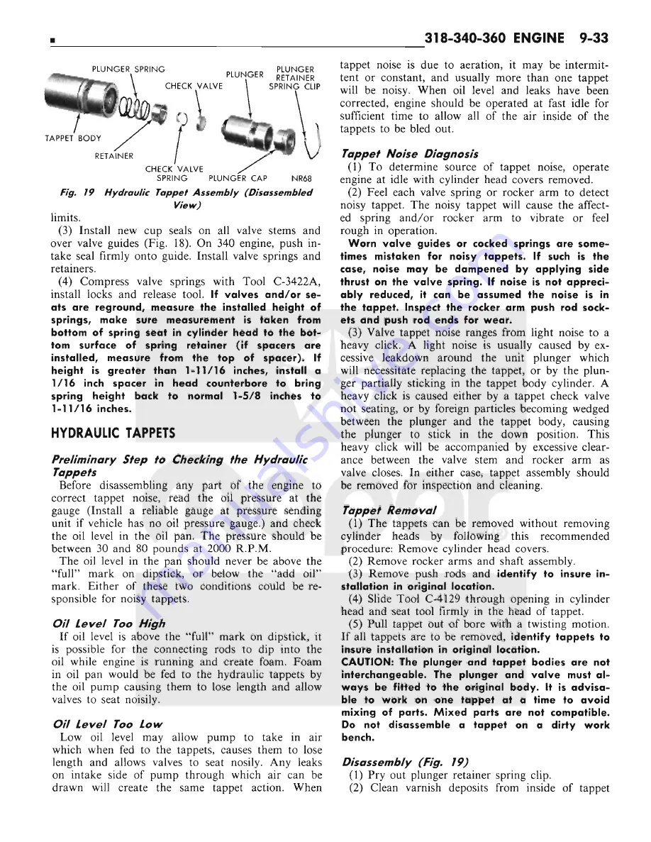 Chrysler CHRYSLER New Yorker 1972 Chassis Service Manual Download Page 453