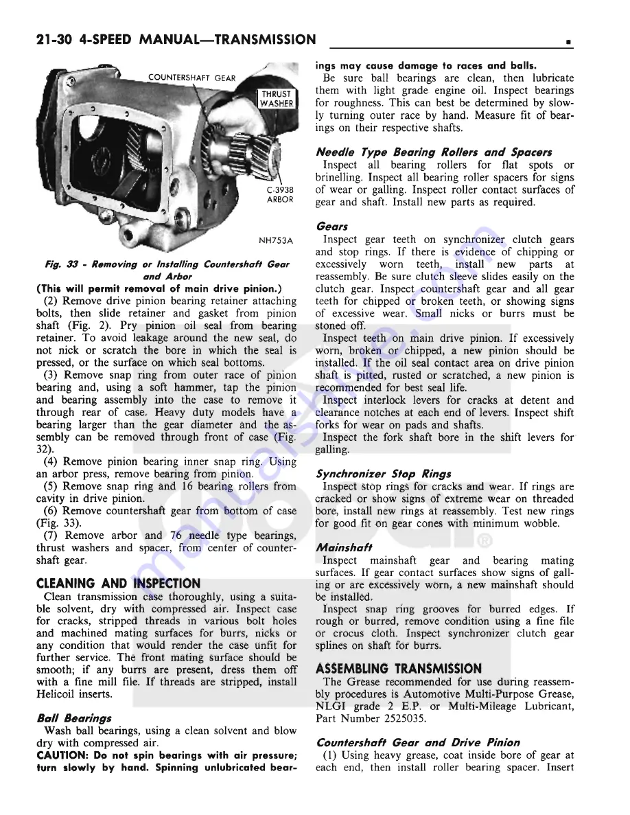 Chrysler CHRYSLER New Yorker 1972 Chassis Service Manual Download Page 731