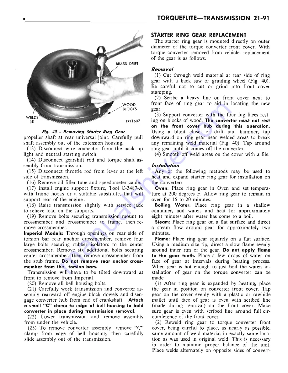 Chrysler CHRYSLER New Yorker 1972 Chassis Service Manual Download Page 792