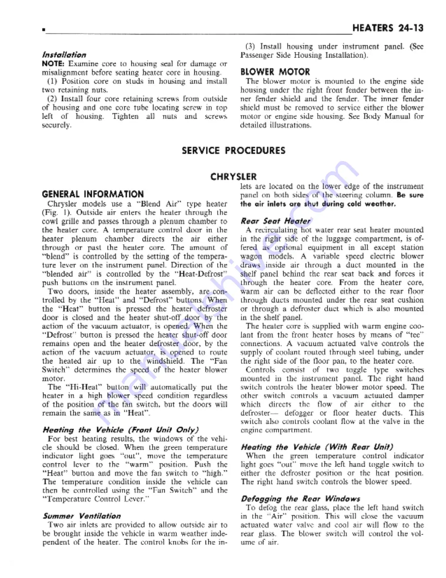 Chrysler CHRYSLER New Yorker 1972 Chassis Service Manual Download Page 858