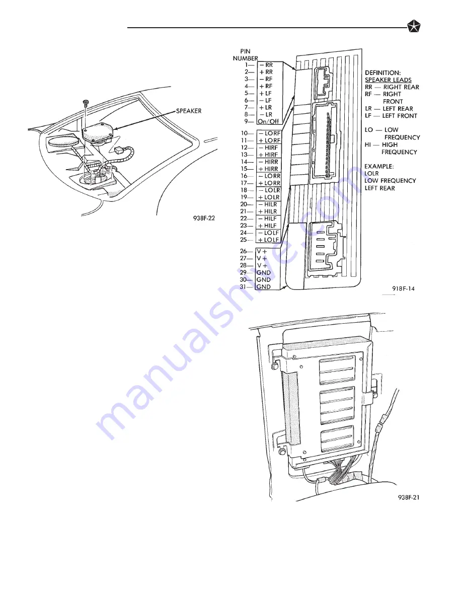 Chrysler Concorde 1993 Service Manual Download Page 304