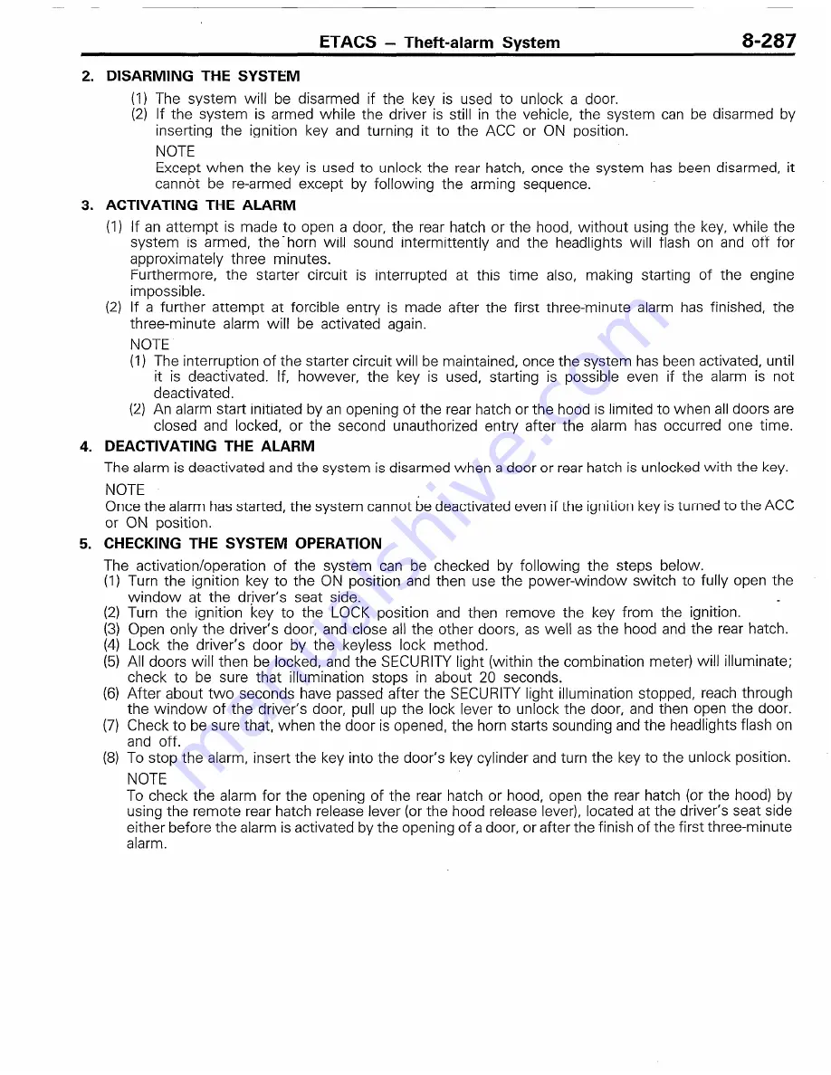 Chrysler Conquest 1988 Service Manual Download Page 299