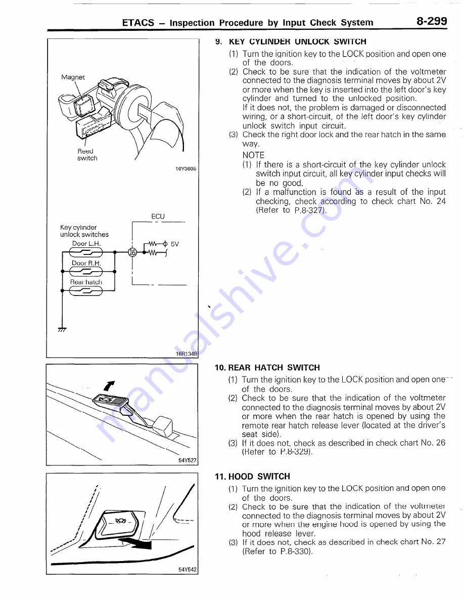 Chrysler Conquest 1988 Service Manual Download Page 311