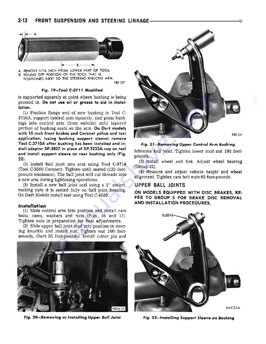 Chrysler Dodge Coronet 1969 Series Service Manual Download Page 61