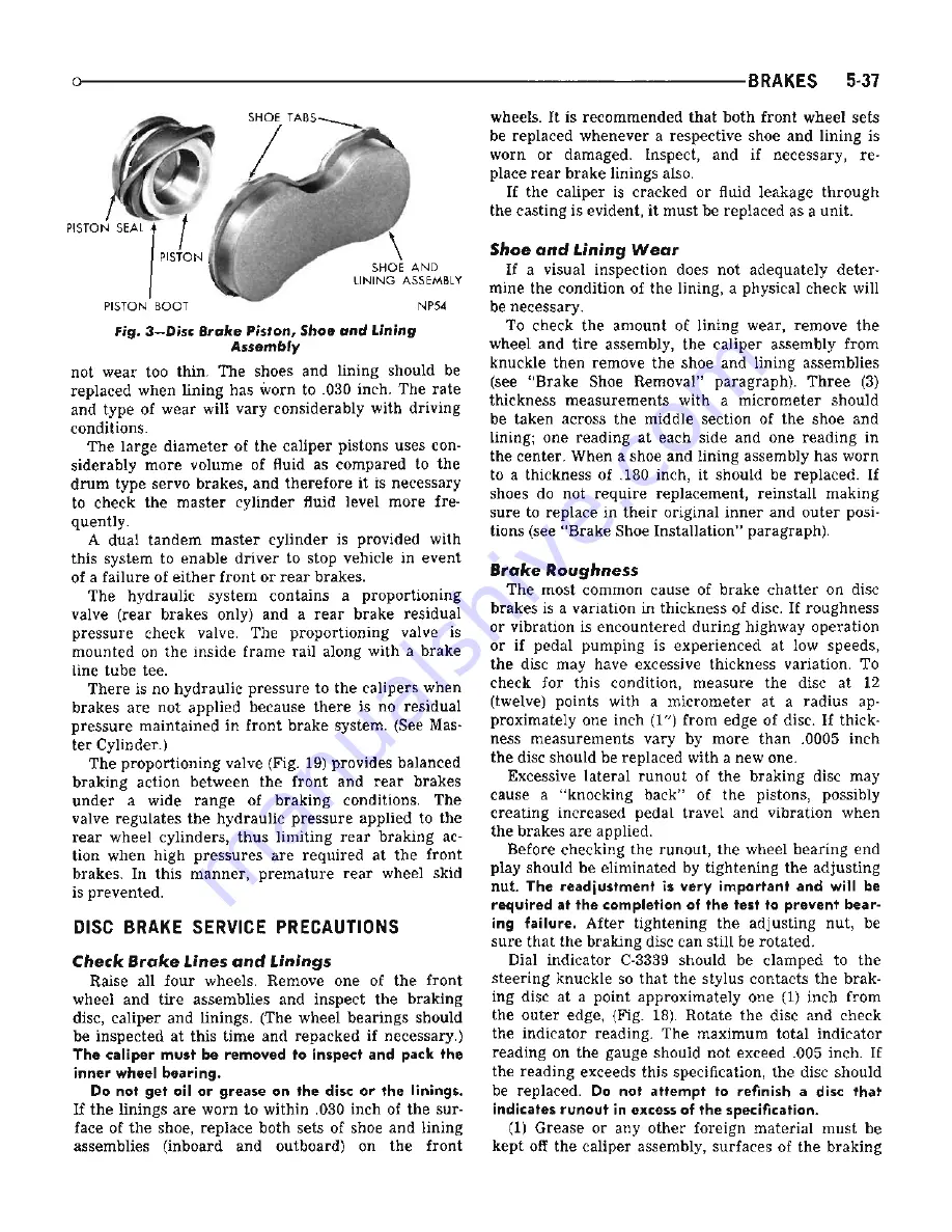 Chrysler Dodge Coronet 1969 Series Service Manual Download Page 148