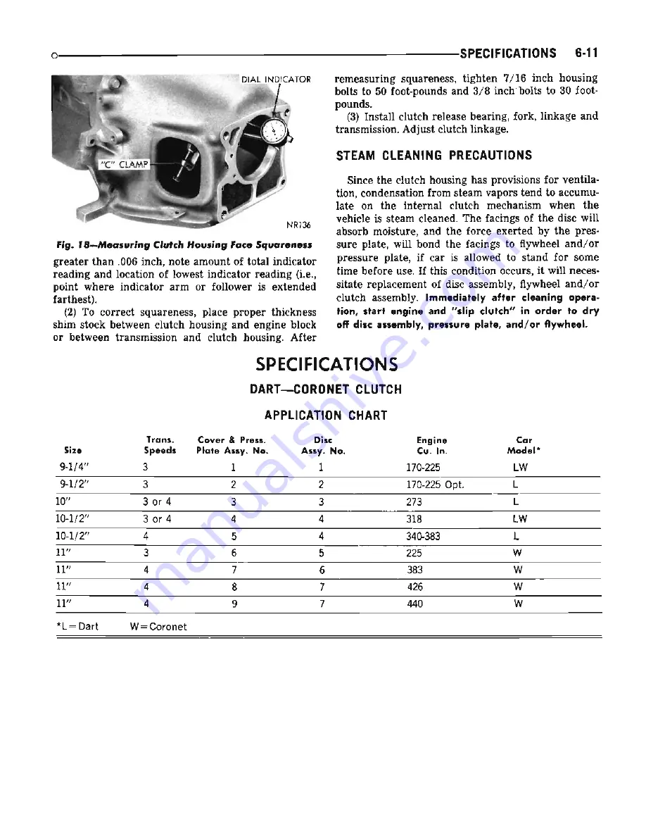 Chrysler Dodge Coronet 1969 Series Service Manual Download Page 173