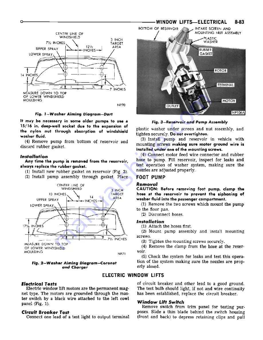 Chrysler Dodge Coronet 1969 Series Service Manual Download Page 269