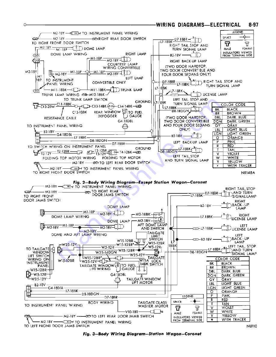 Chrysler Dodge Coronet 1969 Series Service Manual Download Page 283