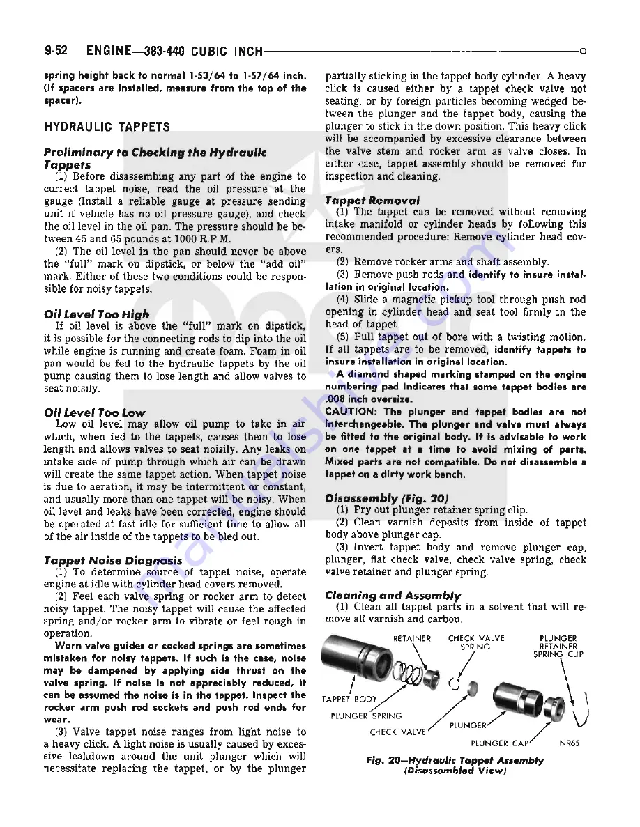 Chrysler Dodge Coronet 1969 Series Service Manual Download Page 350