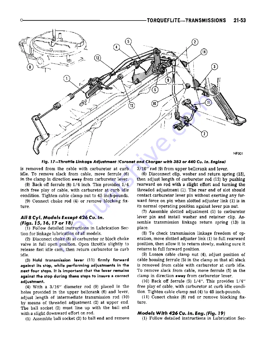 Chrysler Dodge Coronet 1969 Series Service Manual Download Page 599