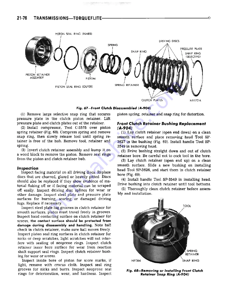 Chrysler Dodge Coronet 1969 Series Service Manual Download Page 622