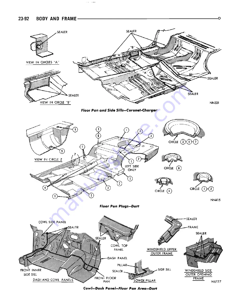 Chrysler Dodge Coronet 1969 Series Service Manual Download Page 744