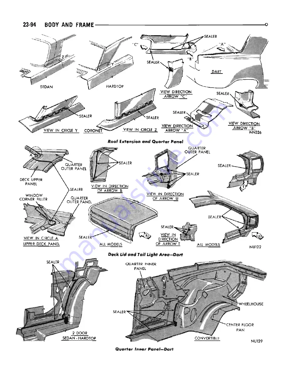 Chrysler Dodge Coronet 1969 Series Service Manual Download Page 746