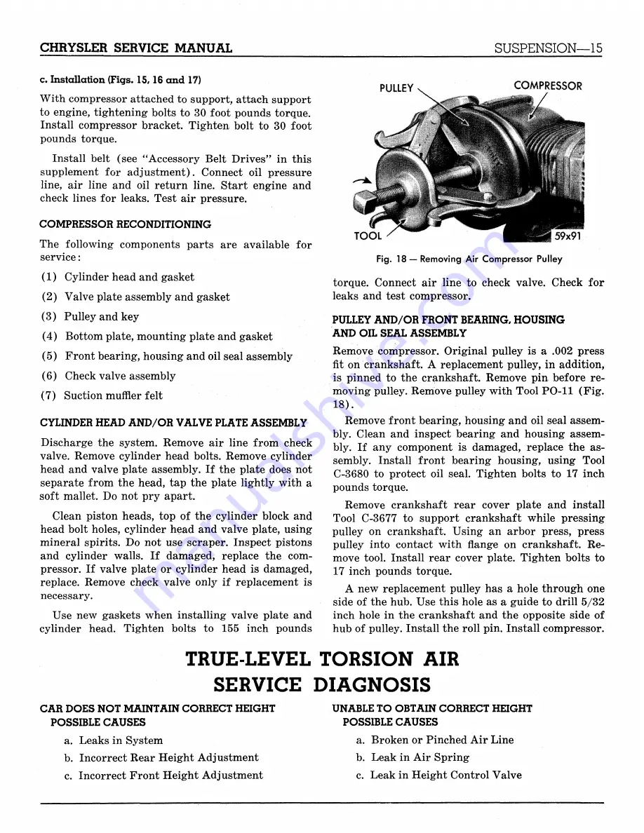 Chrysler Imperial 1959 Service Manual Supplement Download Page 17