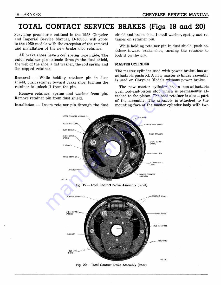 Chrysler Imperial 1959 Service Manual Supplement Download Page 20