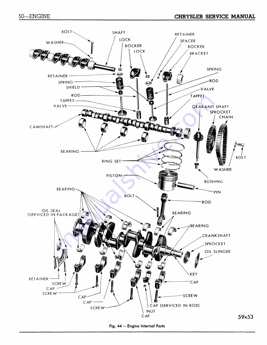 Chrysler Imperial 1959 Service Manual Supplement Download Page 54