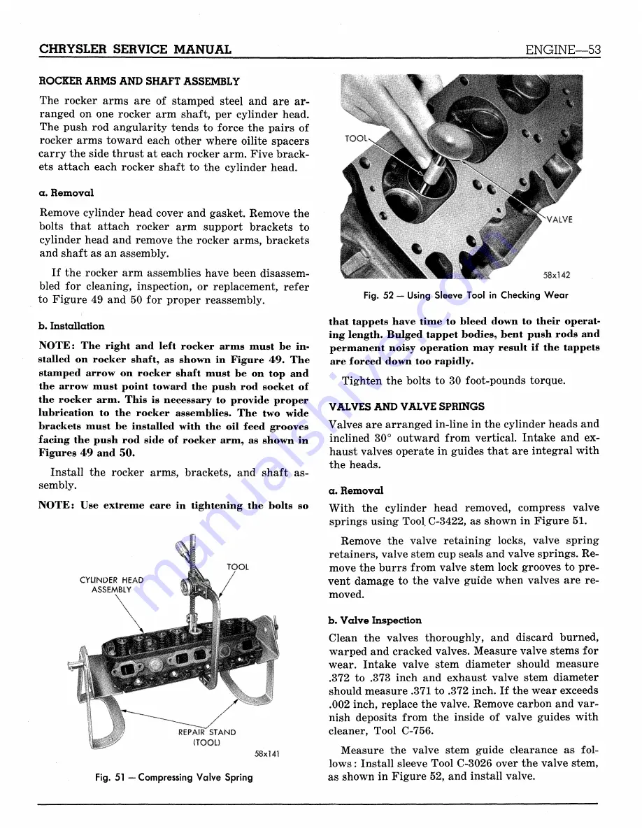 Chrysler Imperial 1959 Service Manual Supplement Download Page 57