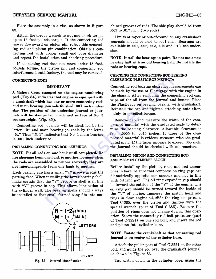 Chrysler Imperial 1959 Service Manual Supplement Download Page 69