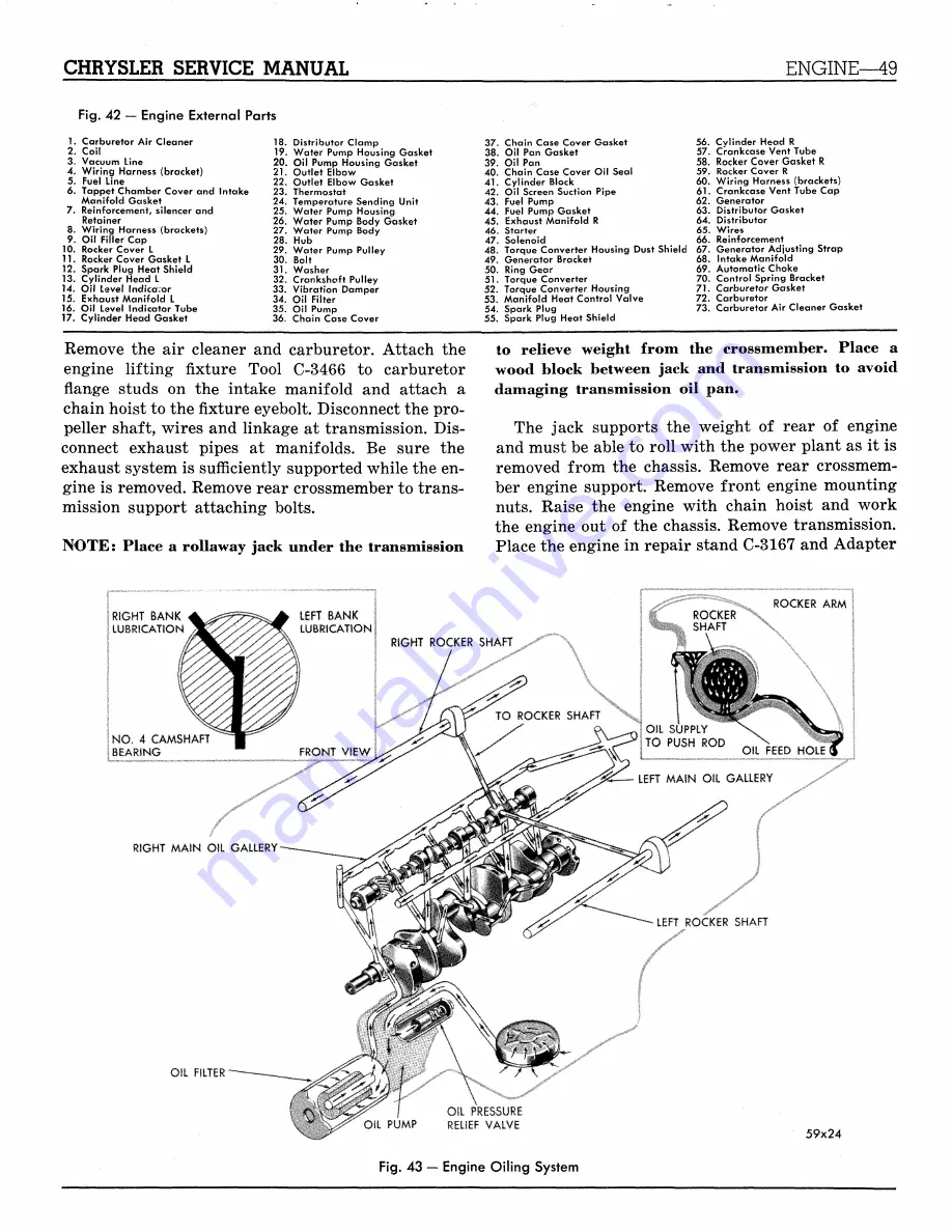 Chrysler Imperial 1959 Service Manual Supplement Download Page 83