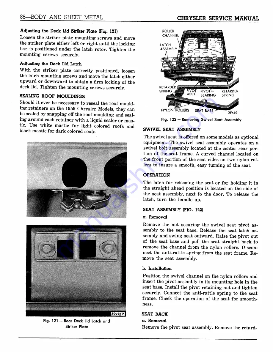 Chrysler Imperial 1959 Service Manual Supplement Download Page 127