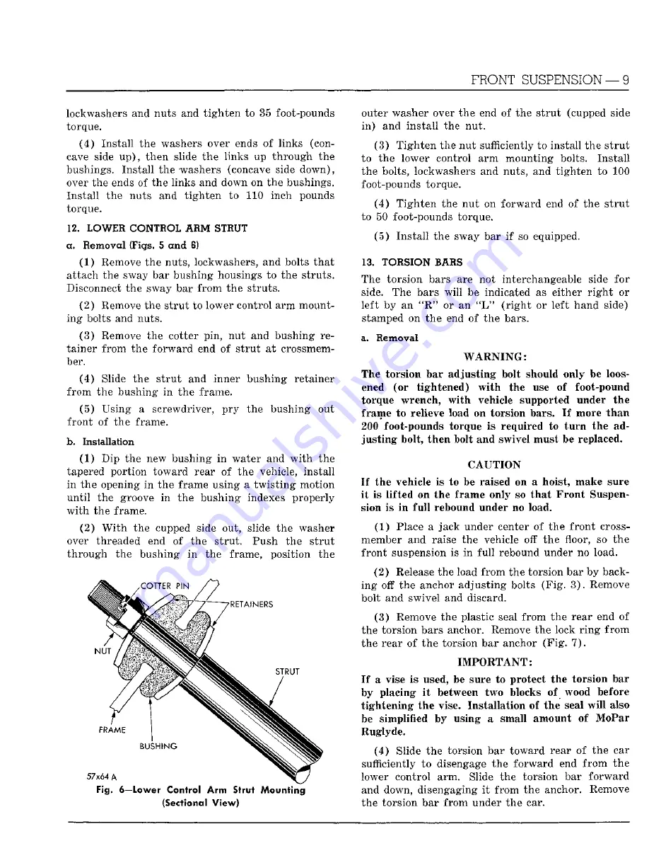 Chrysler Imperial 1960 Service Manual Download Page 65