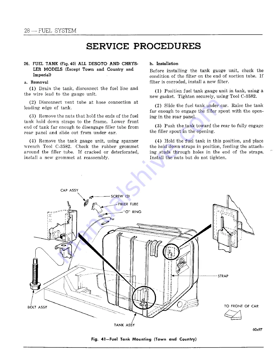 Chrysler Imperial 1960 Service Manual Download Page 304