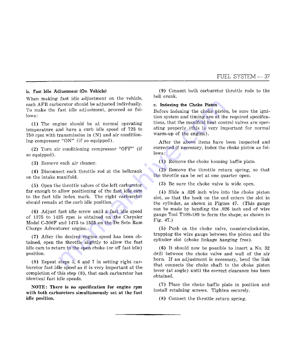 Chrysler Imperial 1960 Service Manual Download Page 313