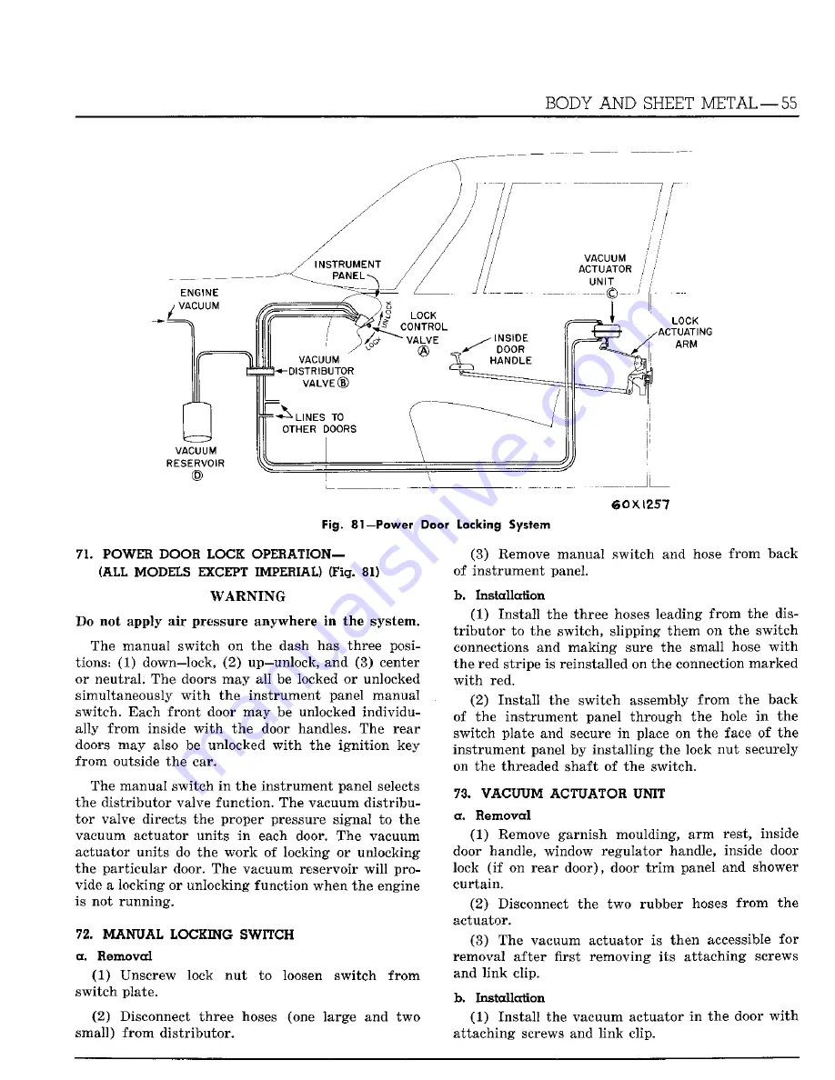 Chrysler Imperial 1960 Service Manual Download Page 526