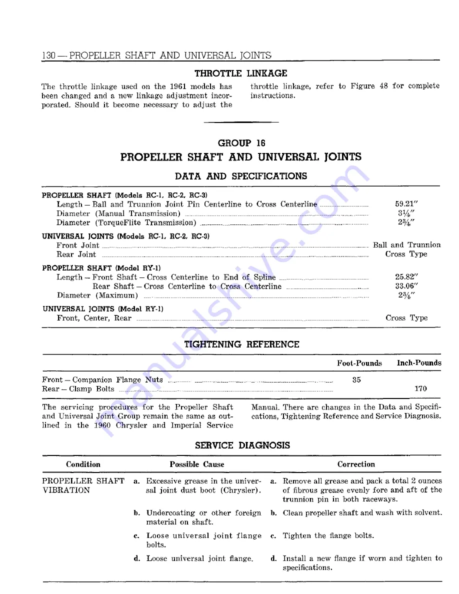 Chrysler Imperial 1960 Service Manual Download Page 750