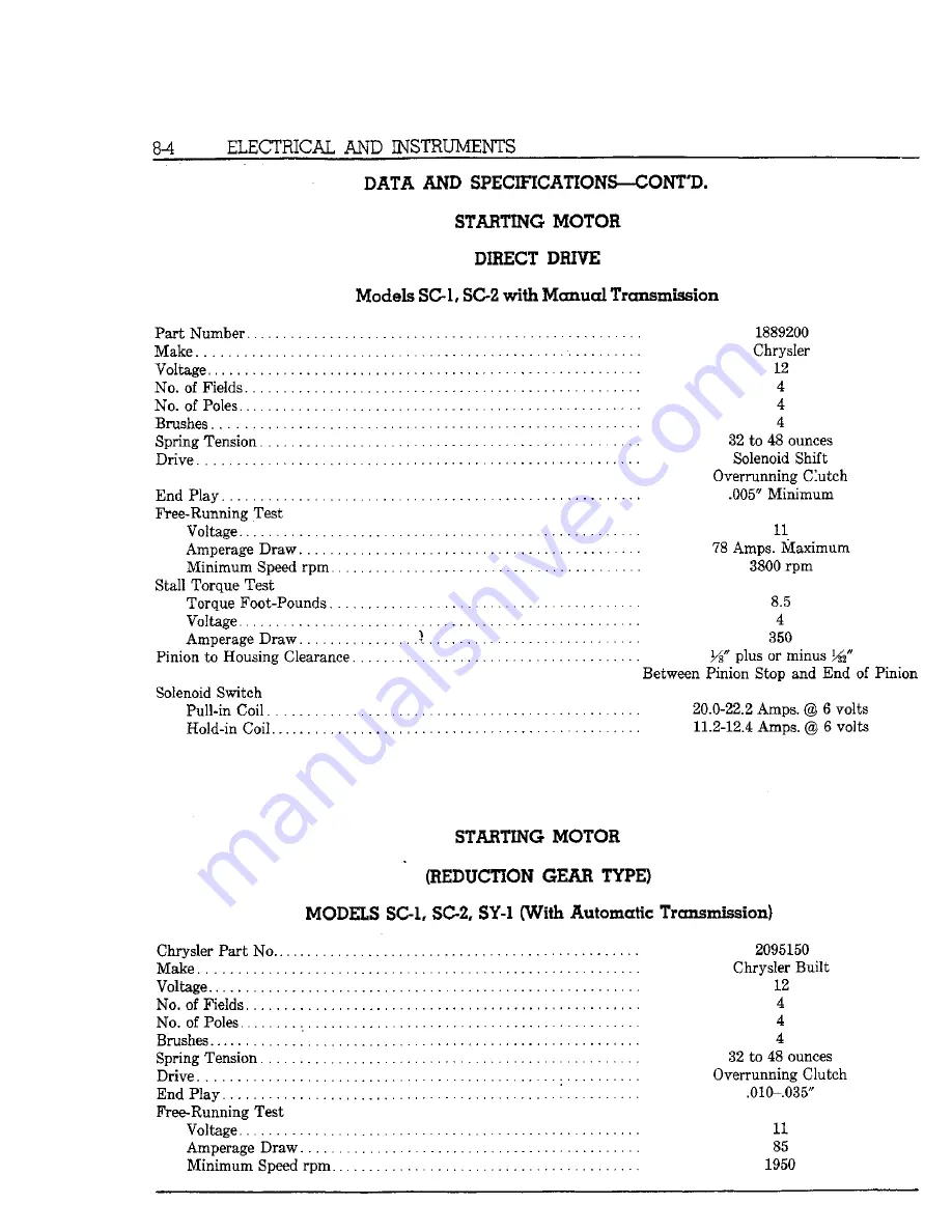 Chrysler Imperial 1962 Service Manual Download Page 156