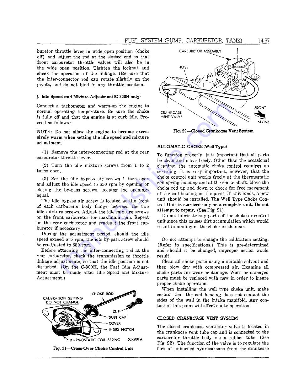 Chrysler Imperial 1962 Service Manual Download Page 344