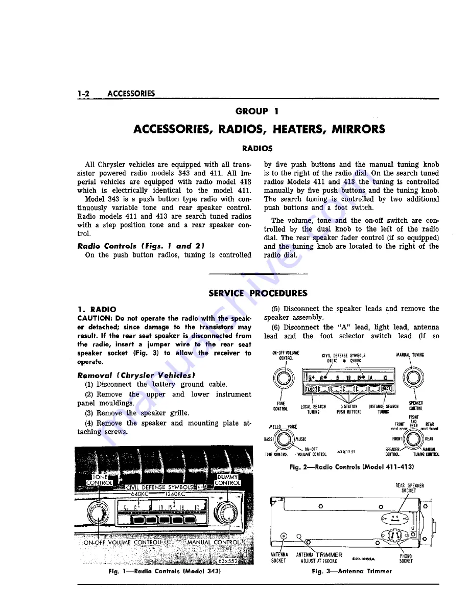 Chrysler Imperial 1963 Service Manual Download Page 27