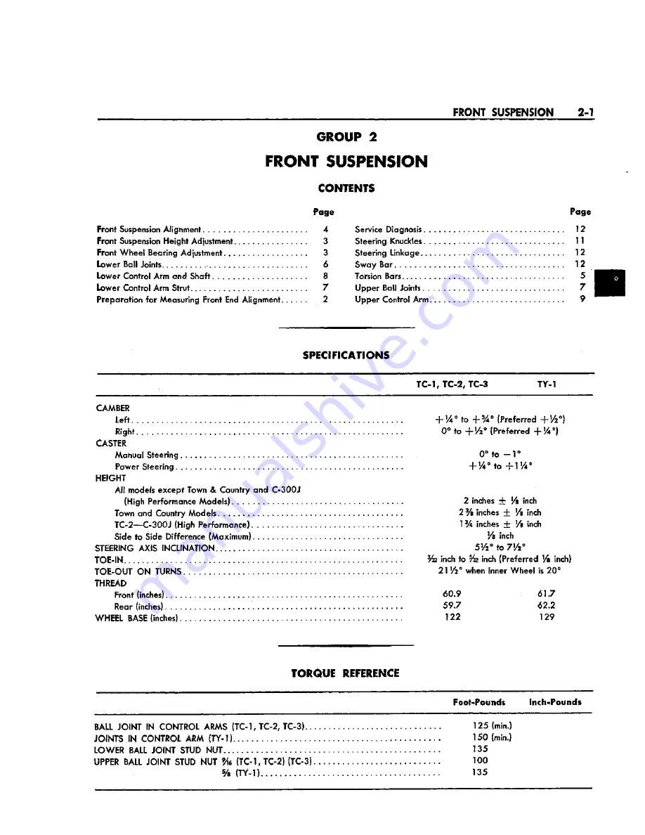 Chrysler Imperial 1963 Service Manual Download Page 56