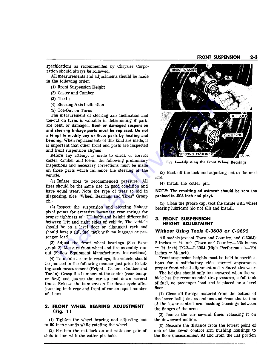 Chrysler Imperial 1963 Service Manual Download Page 58