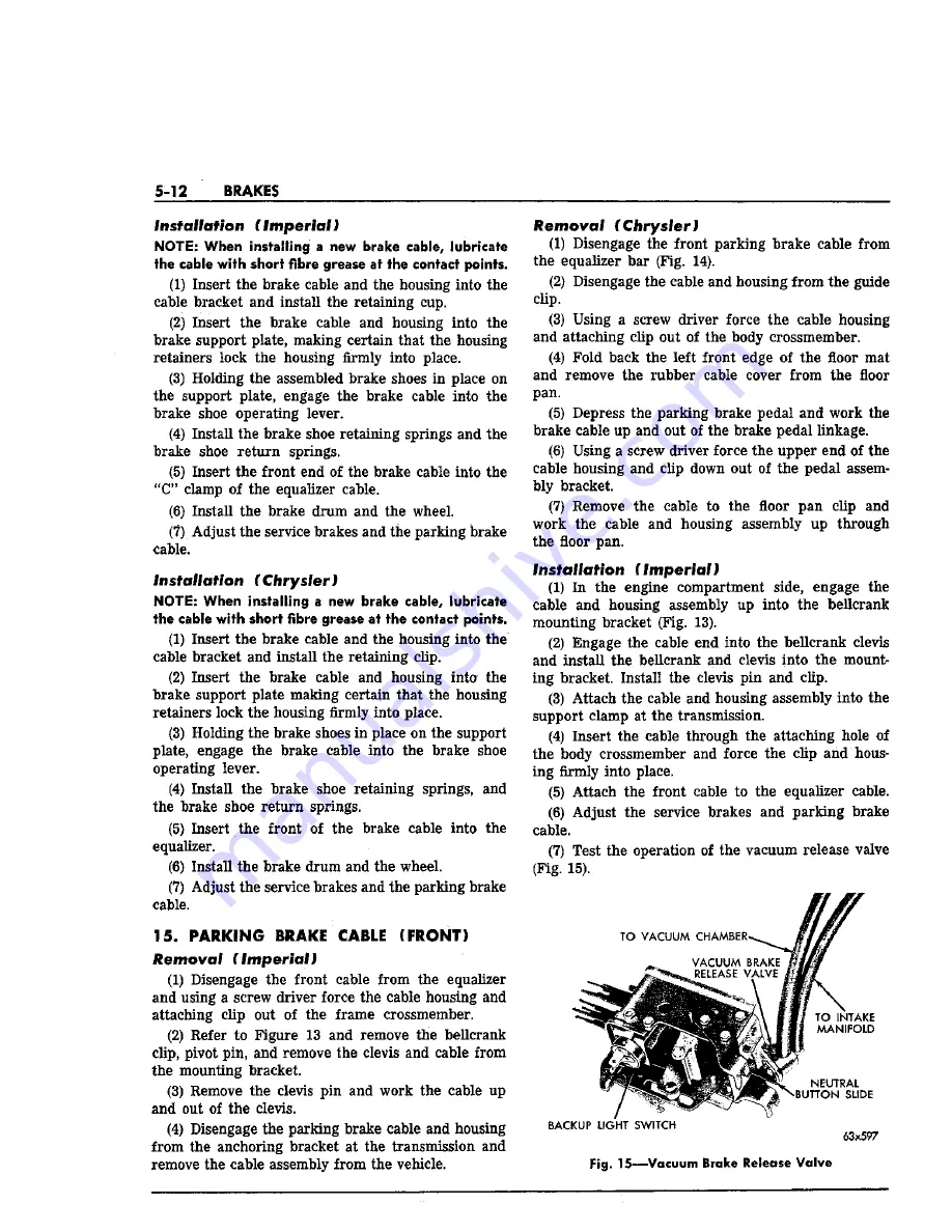 Chrysler Imperial 1963 Service Manual Download Page 101