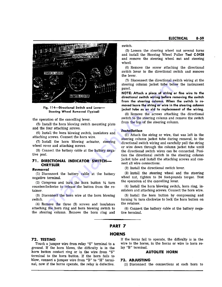 Chrysler Imperial 1963 Service Manual Download Page 185