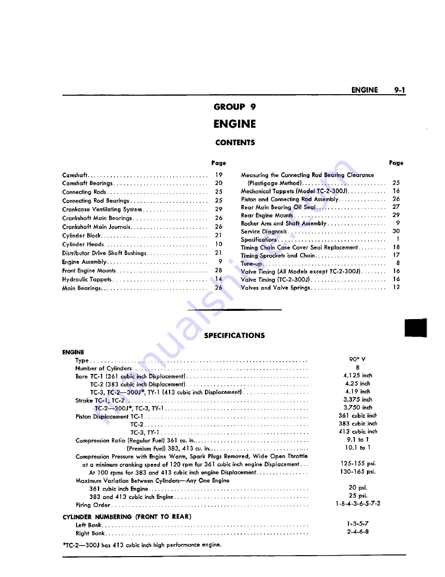 Chrysler Imperial 1963 Service Manual Download Page 219