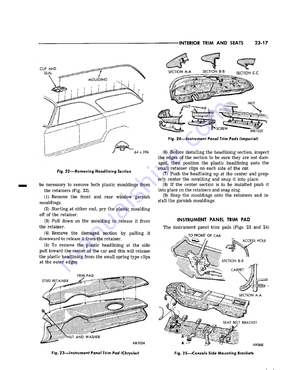 Chrysler Imperial 1965 Service – Technical Manual Download Page 442