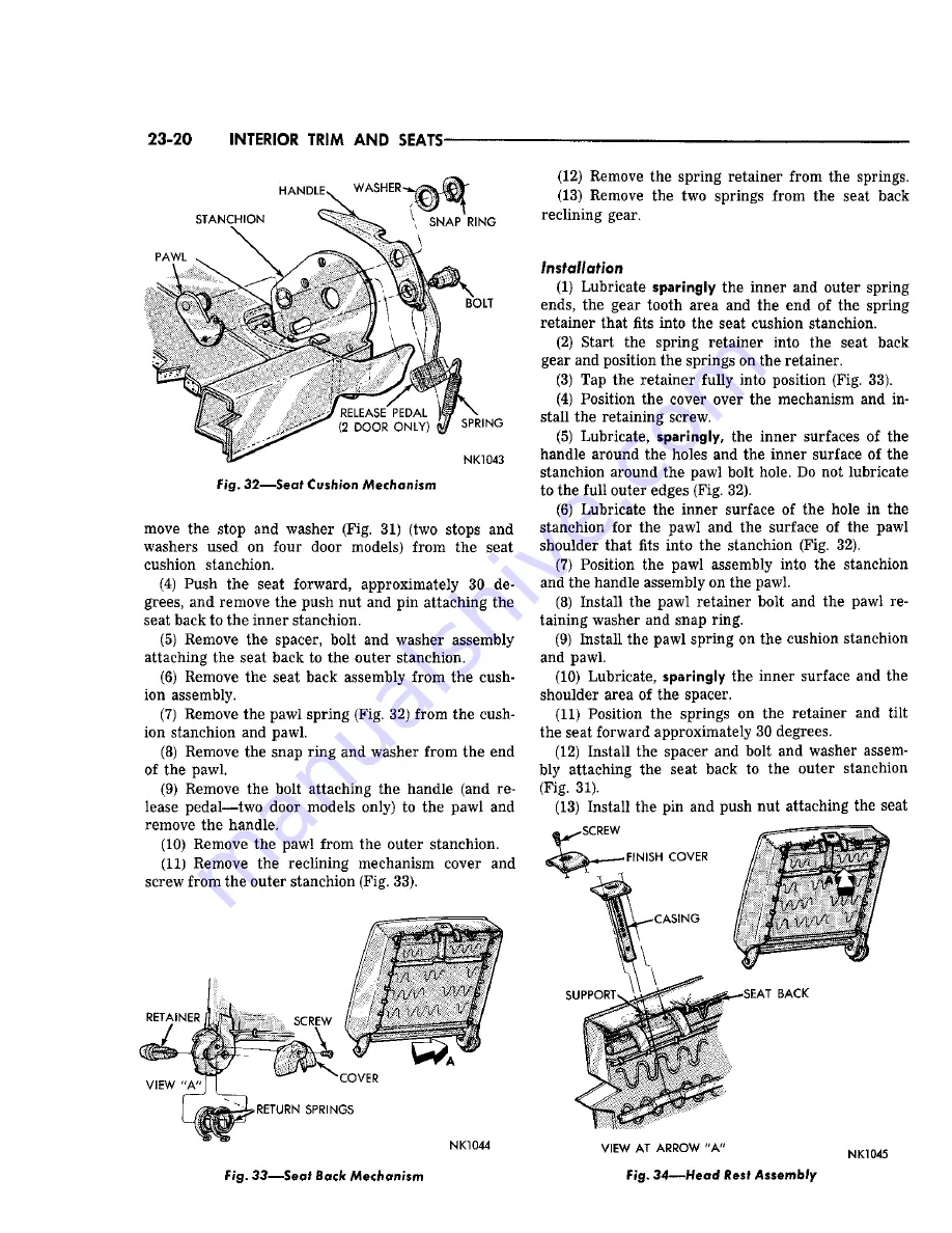 Chrysler Imperial 1965 Service – Technical Manual Download Page 445