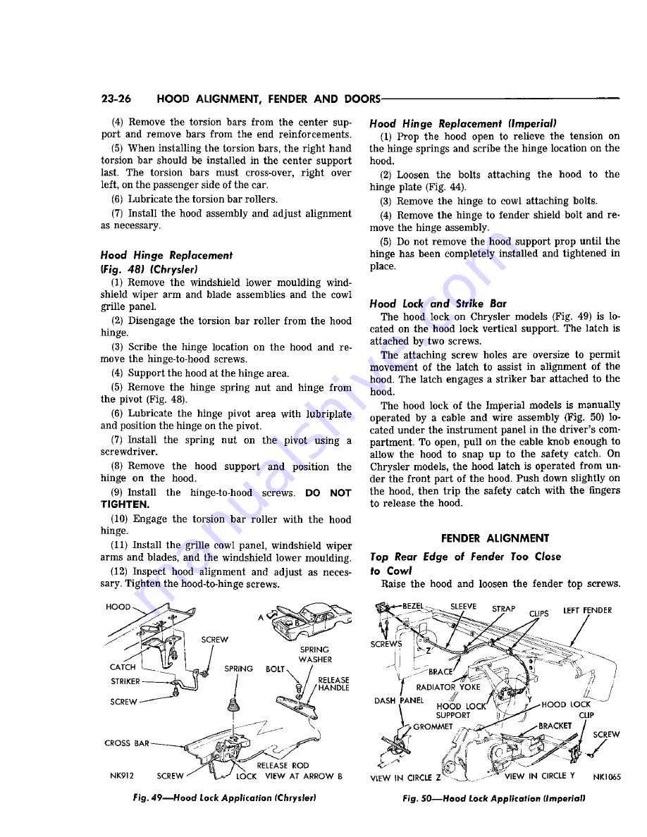 Chrysler Imperial 1965 Service – Technical Manual Download Page 451